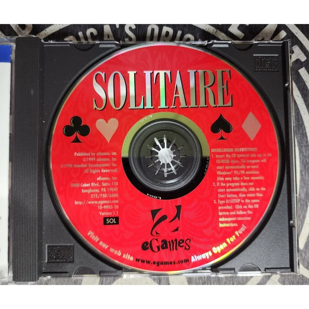 Galaxy Of Games One Solitaire Windows 95/98 PC 50 Great Computer Games CD